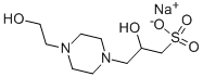 1-Piperazinepropanesulfonicacid, b-hydroxy-4-(2-hydroxyethyl)-,monosodium salt (9CI)