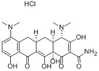 2-Naphthacenecarboxamide,4,7-bis(dimethylamino)-1,4,4a,5,5a,6,11,12a-octahydro-3,10,12,12a-tetrahydroxy-1,11-dioxo-,hydrochloride (1:1), (4S,4aS,5aR,12aS)-