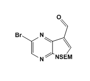 2-bromo-5-((2-(trimethylsilyl)ethoxy)methyl)-5H-pyrrolo[2,3-b]pyrazine-7-carbaldehyde