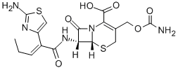 6R,7R)-3-[[(Aminocarbonyl)oxy]methyl]-7-[[(2Z)-2-(2-amino-4-thiazolyl)-1-oxo-2-pentenyl]amino]-8-oxo-5-thia-1-azabicyclo[420]oct-2-ene-2-carboxylic acid