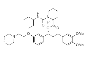 (S)-((R)-3-(3,4-dimethoxyphenyl)-1-(3-(2-morpholinoethoxy)phenyl)propyl) 1-(pentan-3-ylcarbamoyl)piperidine-2-carboxylate