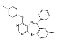 8-methyl-6-phenyl-4-(p-tolylthio)benzo[f]pyrimido[4,5-b][1,4]thiazepine