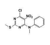 6-chloro-2-(methylthio)-5-nitro-N-phenylpyrimidin-4-amine