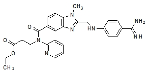 N-[[2-[[[4-(Aminoiminomethyl)phenyl]amino]methyl]-1-methyl-1H-benzimidazol-5-yl]carbonyl]-N-2-pyridinyl-beta-alanine ethyl ester