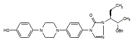 2-[(1S,2S)-1-Ethyl-2-bezyloxypropyl]-2,4-dihydro-4-[4-[4-(4-hydroxyphenyl)-1-piperazinyl]phenyl]-3H-1,2,4-triazol-3-one